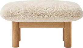 Audo Copenhagen Kojų atrama Brasilia Sheepskin su ąžuolinėmis kojomis baltos spalvos