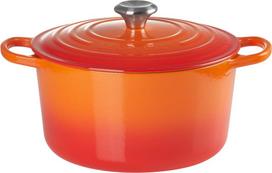 Le Creuset Kepimo indas Signature gilios formos liepsnojančios oranžinės spalvos 26 cm