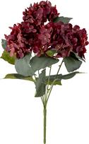 Bloomingville Dirbtinė gėlė Bloomingville hortenzija raudonos spalvos 38 cm