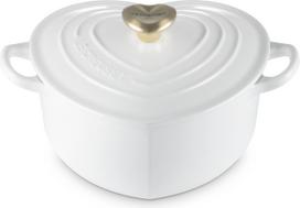 Le Creuset Kepimo indas Tradition Collection širdies formos baltos spalvos 20 cm