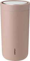 Stelton Termo puodelis To-Go Click pagamintas iš dvigubo plieno sendintos rožinės spalvos 200 ml