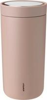 Stelton Termo puodelis To-Go Click pagamintas iš dvigubo plieno sendintos rožinės spalvos 400 ml