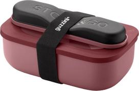 Guzzini Pietų dėžutė Store & Go su stalo įrankiais tamsiai raudonos spalvos 900 ml