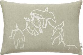 Ferm Living Dekoratyvinis pagalvės užvalkalas Vuelo pilkai žalios spalvos 60 x 40 cm