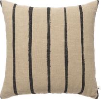 Ferm Living Dekoratyvinė pagalvė Oleo su juostelėmis smėlio ir juodos spalvos 50 x 50 cm