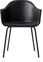 Audo Copenhagen Kėdė Harbour odiniai ant juodų kojų juodos spalvos 81 cm