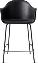 Audo Copenhagen Baro kėdė Harbour su porankiais odiniai ant juodų kojų juodos spalvos 102 cm