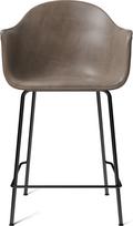 Audo Copenhagen Baro kėdė Harbour su porankiais odiniai ant juodų kojų pilkos spalvos 102 cm