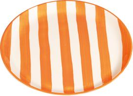 Zafferano Pietų lėkštė Lido Righe su juostelėmis oranžinės spalvos 28 cm