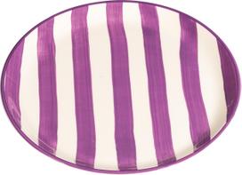 Zafferano Pietų lėkštė Lido Righe su juostelėmis violetinės spalvos 28 cm