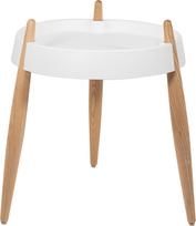 Zafferano Šoninis stalas Liolà su šviesaus uosio kojelėmis baltos spalvos 47 cm