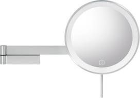 Zack Didinamasis x5 kosmetinis veidrodis Linea su LED apšvietimu su pakabinimu ant sienos sidabro spalvos