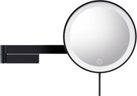 Zack Didinamasis x5 kosmetinis veidrodis Linea su LED apšvietimu su pakabinimu ant sienos juodos spalvos