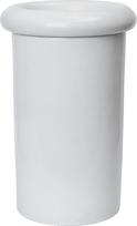 Ferm Living Gėlių vazonas su lėkštute Rollo baltos spalvos 46 cm