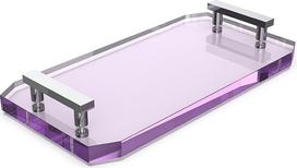 Decor Walther Vonios padėklas Kristall su chromuotomis rankenėlėmis violetinės spalvos