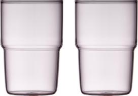 LyngbyGlas Stiklinės Torino rožinės spalvos 400 ml 2 vnt.