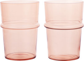 Ferm Living Stiklinės Boya rožinės spalvos 450 ml 2 vnt.