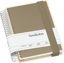 Semikolon Užrašų knygelė Die Kante Mucho spiralė 3in1 tamsiai smėlio spalvos A5
