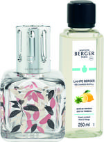 Maison Berger Paris Katalizinė lempa Cube su lapais su kvapu Zest of Verbena