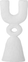 Bloomingville Žvakidė klasikinei žvakei Syra iš dviejų dalių baltos spalvos 22 cm