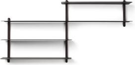 Gejst Sieninė lentyna Nivo B juodų pelenų spalvos 118 cm
