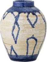 Bloomingville Dekoratyvinė vaza Avon, 16 cm, mėlynai smėlio spalvos