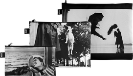 LOQI Dėklai Museum Elliott Erwitt Eiffel Tower, Dog Jumping ir California Kiss, perdirbti, 3 vnt.