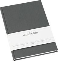 Semikolon Užrašų knygelė Uni Classic A5, linijomis, tamsiai pilka