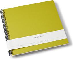 Semikolon Nuotraukų albumas Uni Economy, didelis, matcha žalios spalvos, su baltais lapais