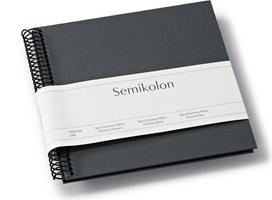 Semikolon Nuotraukų albumas Uni Economy, mažas, tamsiai pilkas, su juodais lapais