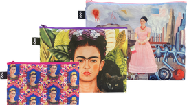 LOQI Perdirbtos medžiagos maišeliai Museum Frida Kahlo, 3 vnt.