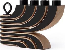 Design House Stockholm Daugiašakė žvakidė Nordic, juoda