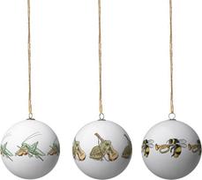 Design House Stockholm Kalėdiniai burbulai Elsa Beskow Frog Bumblebee Cricket, 3 vnt.