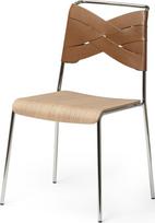 Design House Stockholm Kėdė Torso, konjako spalvos, su chromuotomis kojomis