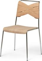 Design House Stockholm Kėdė Torso, ruda, su chromuotomis kojomis