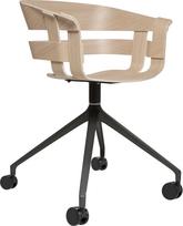 Design House Stockholm Kėdė su ratukais Wick, šviesaus ąžuolo