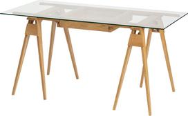 Design House Stockholm Stalas Arco, su stikliniu stalviršiu, šviesus ąžuolas