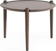 Design House Stockholm Kavos staliukas Aria, apvalus, 37 cm, tamsaus ąžuolo