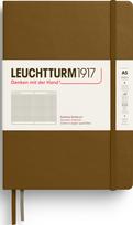 Leuchtturm 1917 Užrašų knygelė Leuchtturm 1917, A5, kietais viršeliais, languota, 251 psl., ruda, 80 g/m²