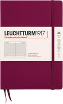 Leuchtturm 1917 Užrašų knygelė Leuchtturm 1917 A5, linijomis, kietu viršeliu, 251 psl., bordo, 80 g/m²