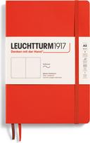 Leuchtturm 1917 Užrašų knygelė Leuchtturm 1917, lygi, minkštais viršeliais, A5, 123 puslapiai, raudona, 80 g/m²