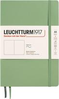 Leuchtturm 1917 Užrašų knygelė Leuchtturm 1917 A5, 123 puslapiai, minkštais viršeliais, lygi, šalavijo žalia, 80 g/m²
