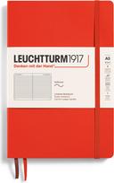 Leuchtturm 1917 Užrašų knygelė Leuchtturm 1917 A5, linijomis, minkštais viršeliais, 123 psl., raudona, 80 g/m²