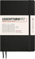 Leuchtturm 1917 Užrašų knygelė Leuchtturm 1917 A5, linijomis, minkštais viršeliais, 123 puslapiai, juoda, 80 g/m²