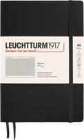 Leuchtturm 1917 Užrašų knygelė Leuchtturm 1917, minkštais viršeliais, languota, A5, 123 puslapiai, juoda, 80 g/m²