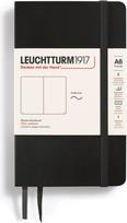 Leuchtturm 1917 Užrašų knygelė Leuchtturm 1917, minkštais viršeliais, lygi, A6, 123 puslapiai, juoda, 80 g/m²