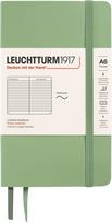Leuchtturm 1917 Užrašų knygelė Leuchtturm 1917 A6, linijomis, minkštais viršeliais, 123 puslapiai, šalavijo žalia, 80 g/m²