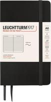 Leuchtturm 1917 Užrašų knygelė Leuchtturm 1917 A6, linijomis, minkštais viršeliais, juoda, 123 psl., 80 g/m²