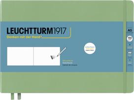 Leuchtturm 1917 Sąsiuvinis Leuchtturm 1917, kietu viršeliu, horizontalus, A5, 112 puslapių, šalavijo žalia, 150 g/m²