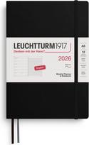 Leuchtturm 1917 Savaitinis planuoklis su linijiniu užrašų knygele minkštais viršeliais Leuchtturm 1917 2026 EN A5, juodas